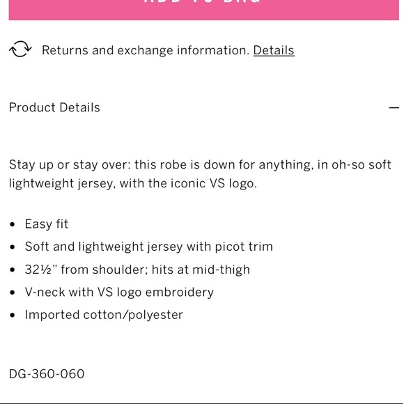 ❌SOLD❌Victoria’s Secret robe - Picture 5 of 7